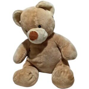 Build-a-Bear Plush 14" Stuffed Teddy Bear Embroidered Eyes Beige Fur